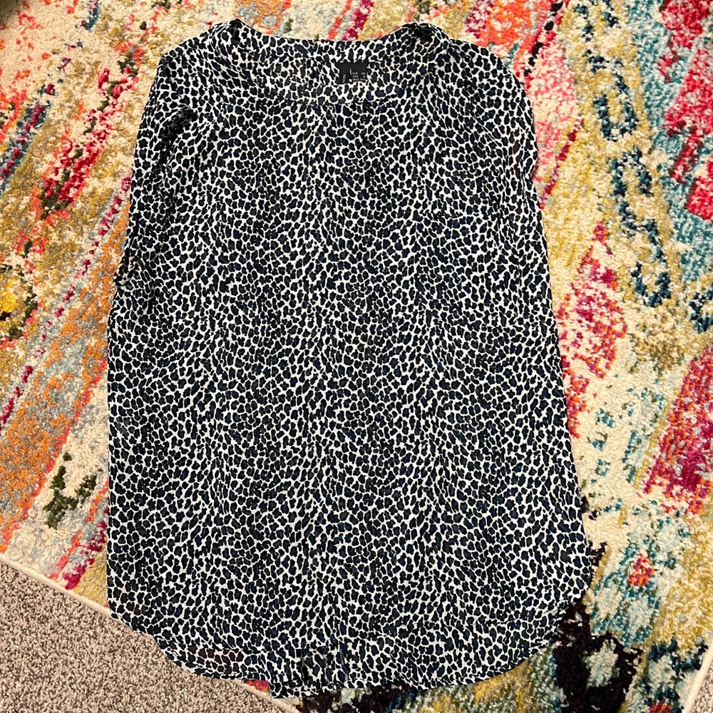Leopard print MNG Collection blouse, size 2. NWOT